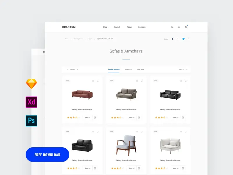 Adobe Xd Commerce Category Page Template