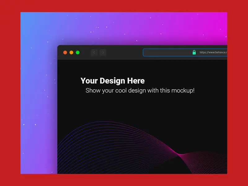 Web Browser Dark Theme Mockup