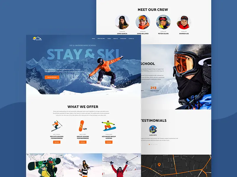Ski Snowboard School Template