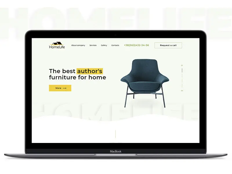 Homelife Website Template UI Kit