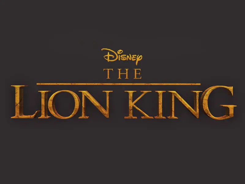 The Lion King Text Style With Logo