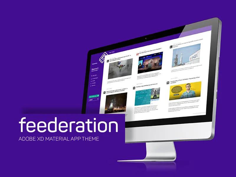 Feederation Material UI Prototype Theme For Xd