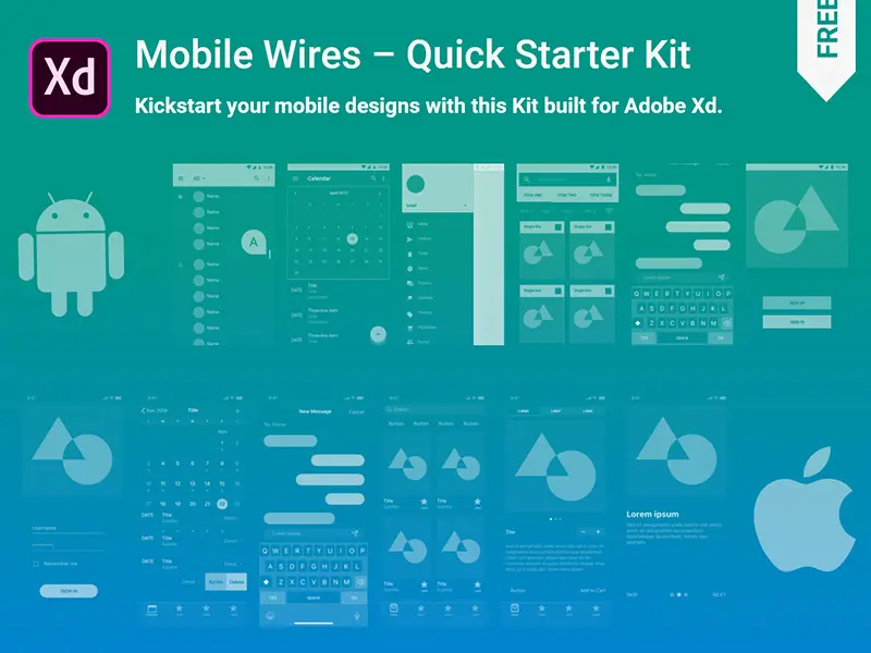 Xd Wireframing Kit For Mobile Apps Mobile Wires
