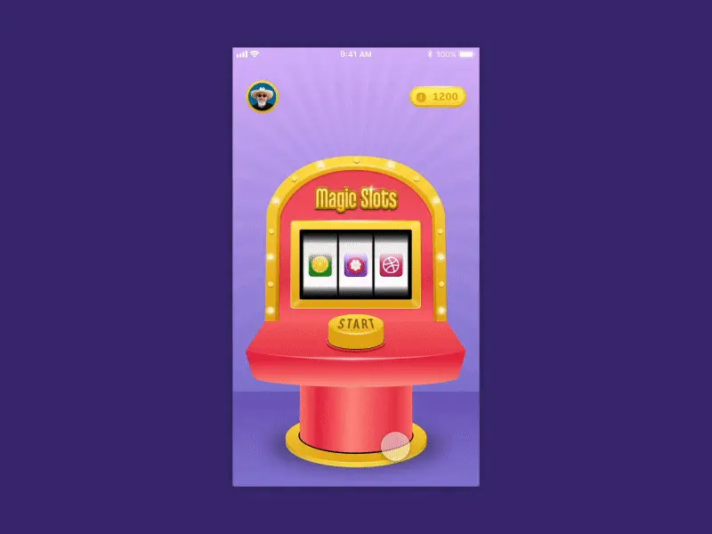 Magic Slots App Design Adobe Xd Resource