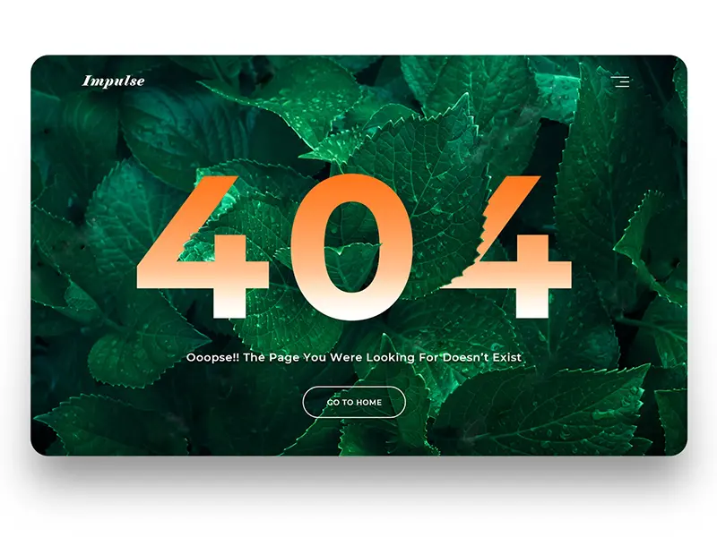 Impulse 404 Page Template