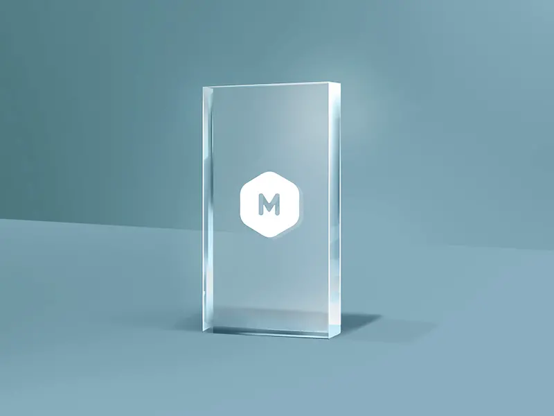 Glass Trophy Mockup