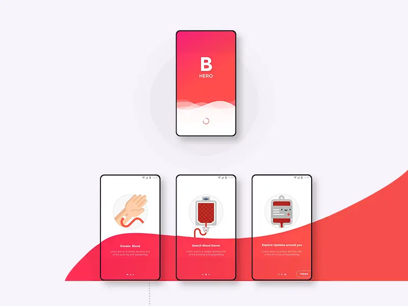 Blood Donation App Xd UI Kit B Hero