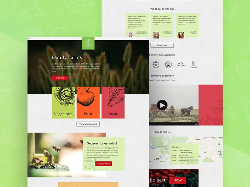 Family Farms Website Template