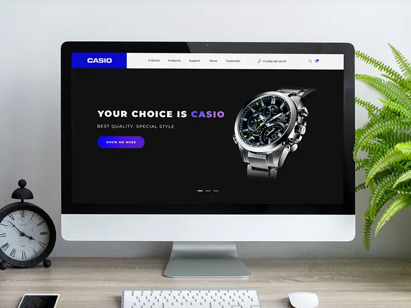 Casio Watch Redesigned PSD AE Website Templates