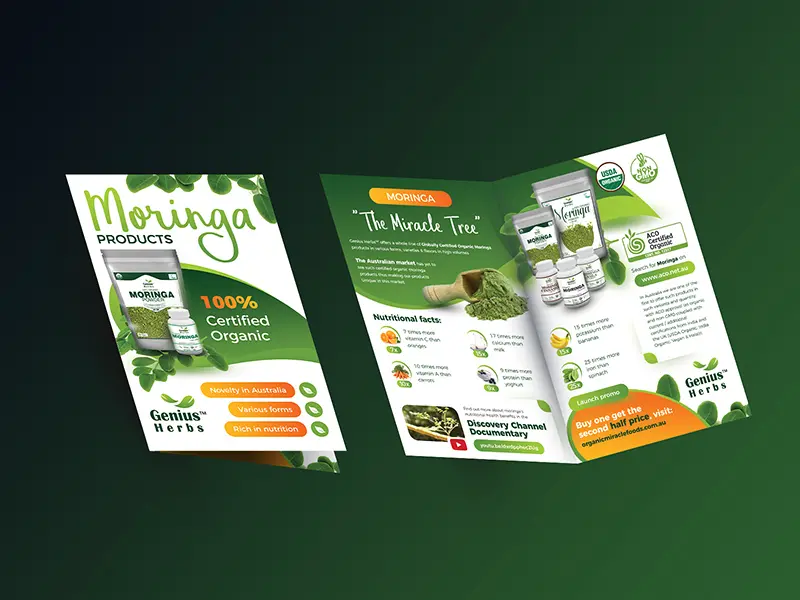 Half Fold Brochure Mockup