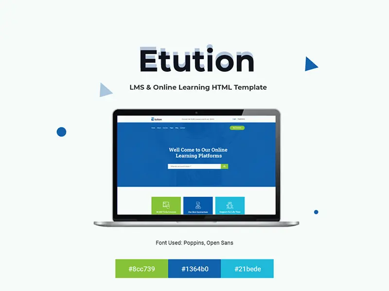 LMS Online Learning Template Etution