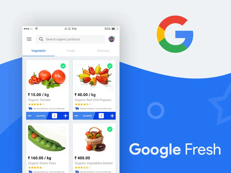 Google Fresh App UI Design