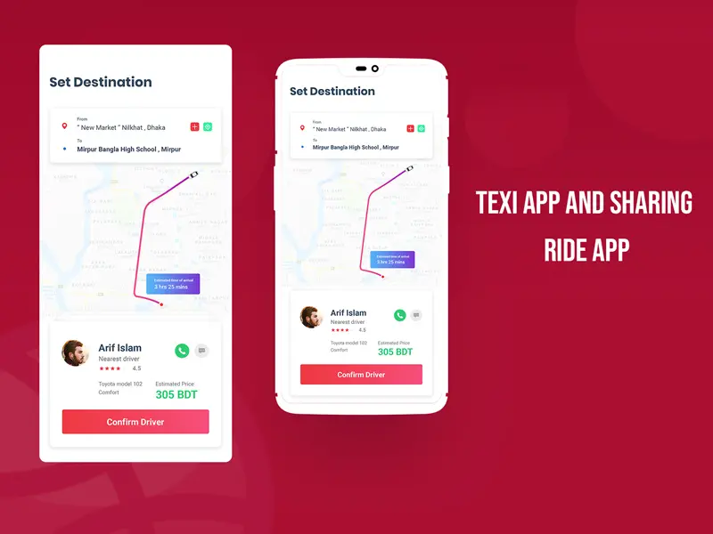 Ride sharing App Concept