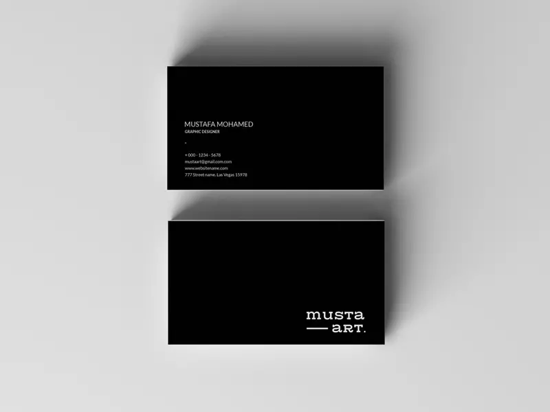 Free Clean Business Card Mockup