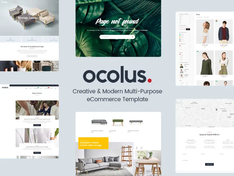 Ocolus Creative Modern Multi Purpose E commerce Template Sample
