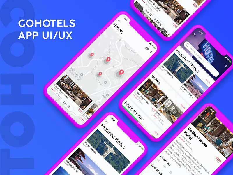 GOHotels App UI UX Graphic Design Interaction Design