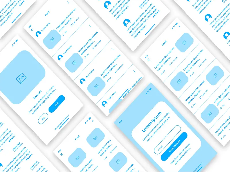 Mountain IOS UI Wireframe XD Kit