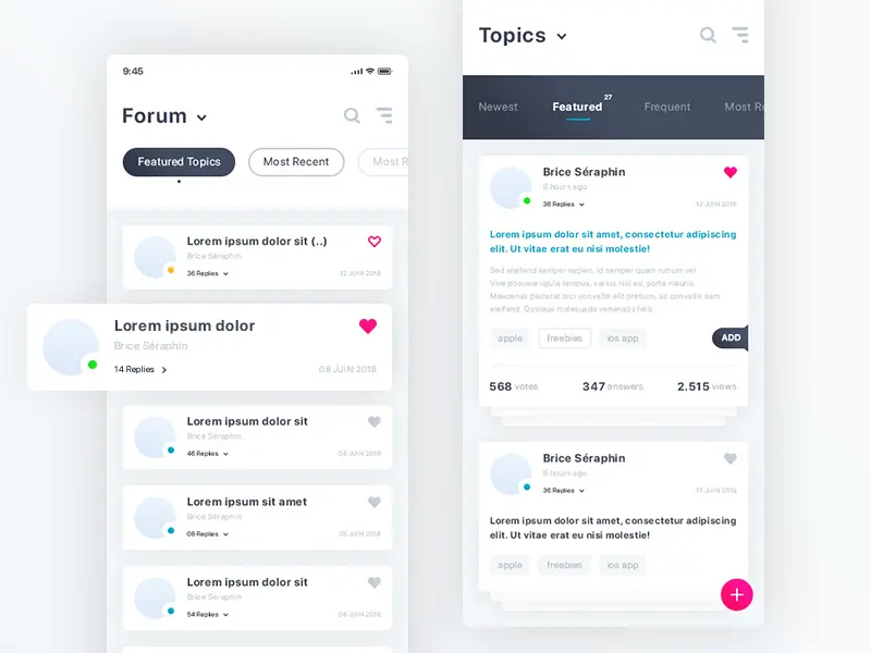 Forum Topics iOS App