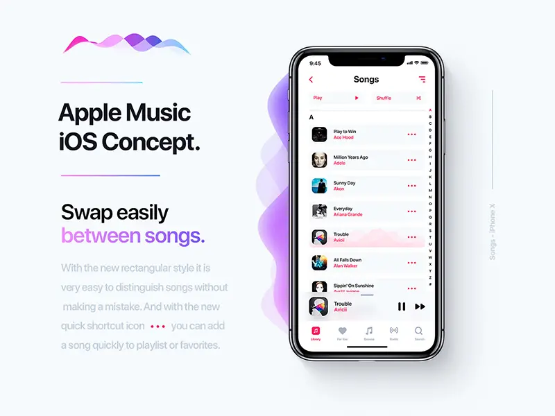 Apple Music iOS Concept UI UX