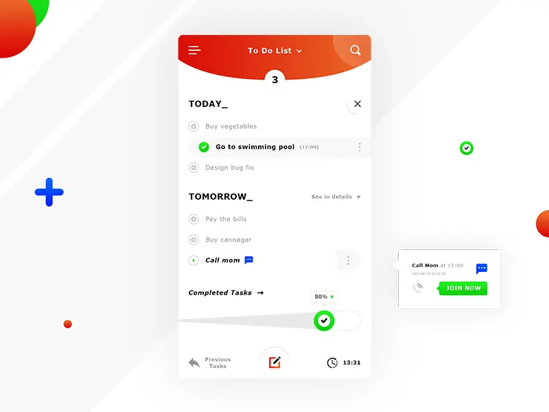 To Do List App Design Concept