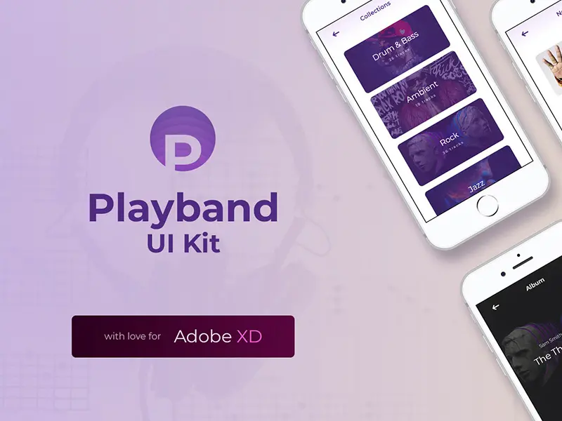 Playband Adobe XD Music UI Kit