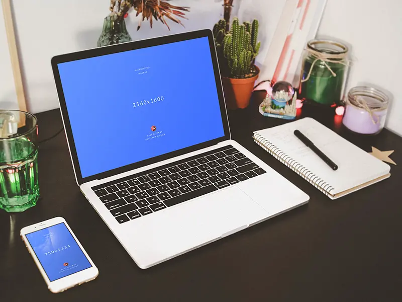 Four MacBook iPhone 6s Mockup Pack