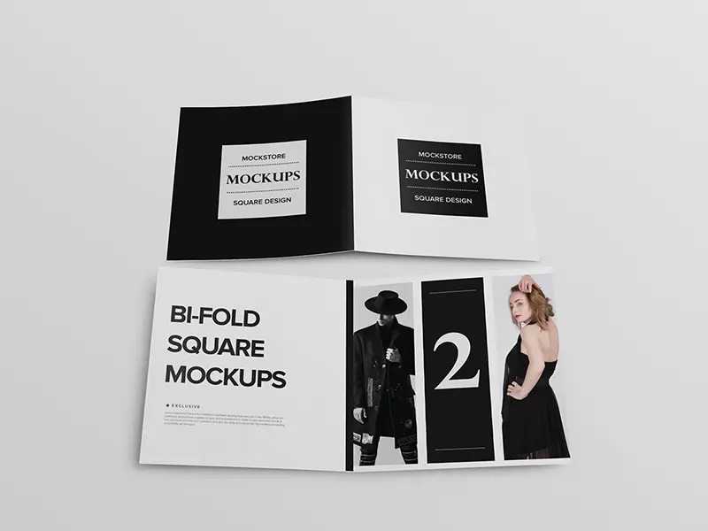 Bi Fold Brochure Mockup