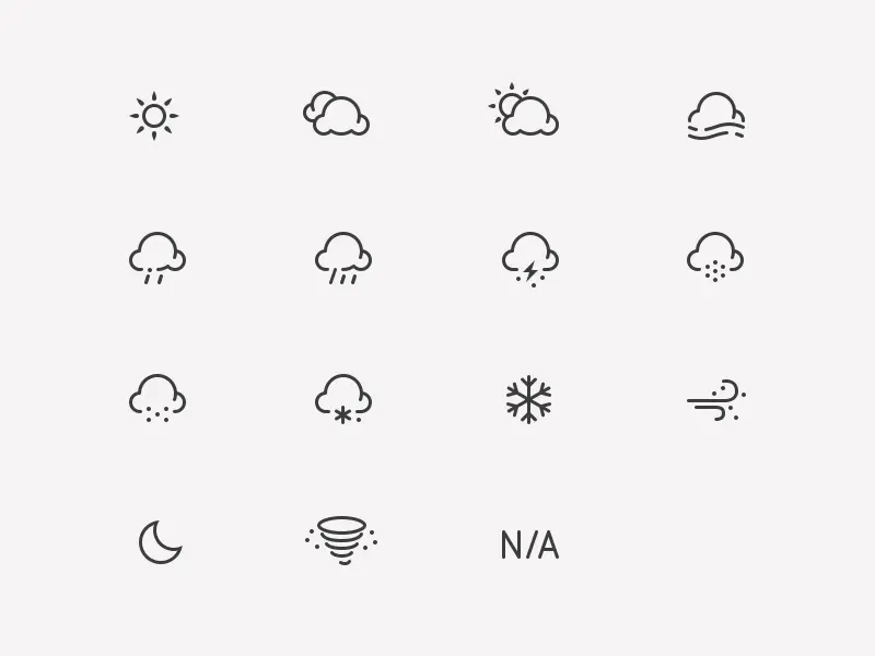 Dark Weather Icons