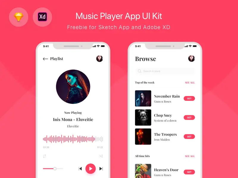 Freebie Music Player App UI Kit