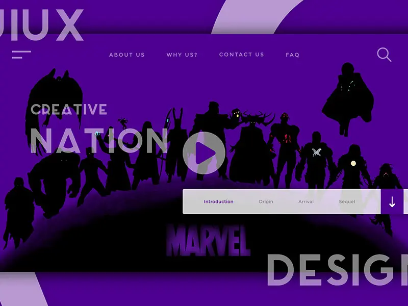 Website Header UI UX Design Template