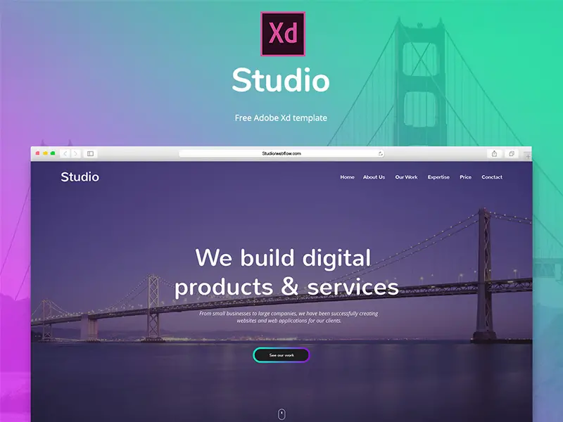 Free Adobe XD Template Studio