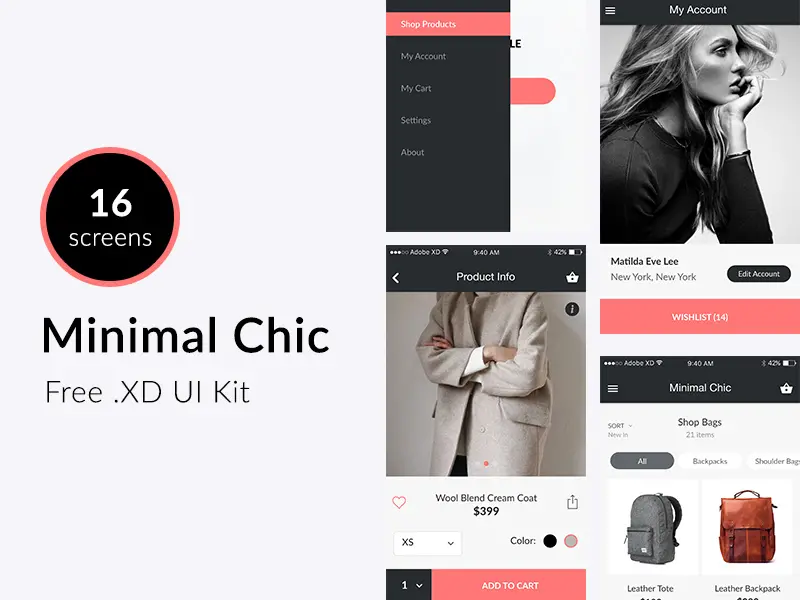 Minimal Chic Free XD UI Kit