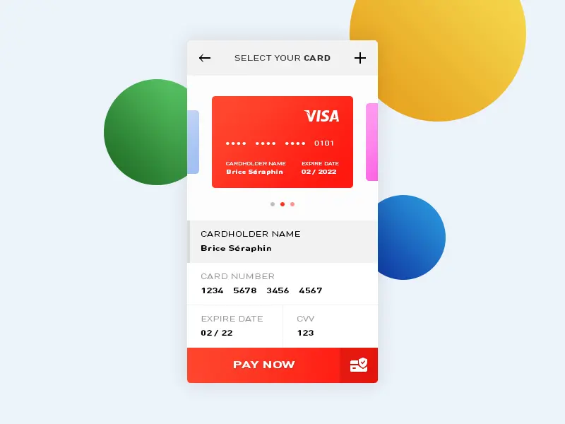 Credit Card App UI Design