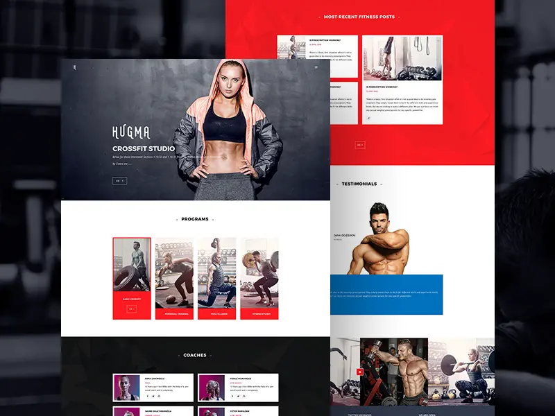 Gym Website Template Hugma