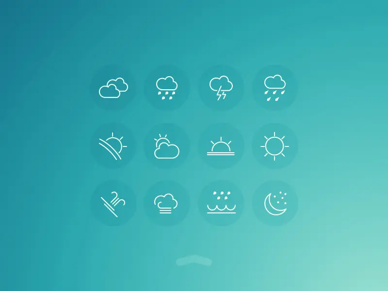 Free Weather UI Icons