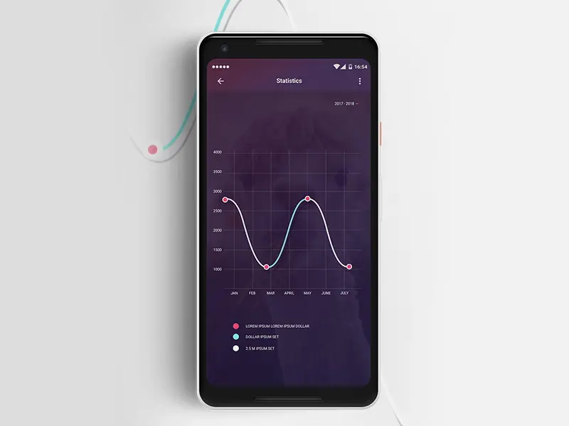 Mobile App Statistics UI Design