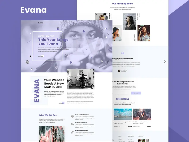 Creative Agency Website Template Evana