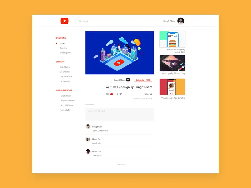 Youtube Material Design Redesign