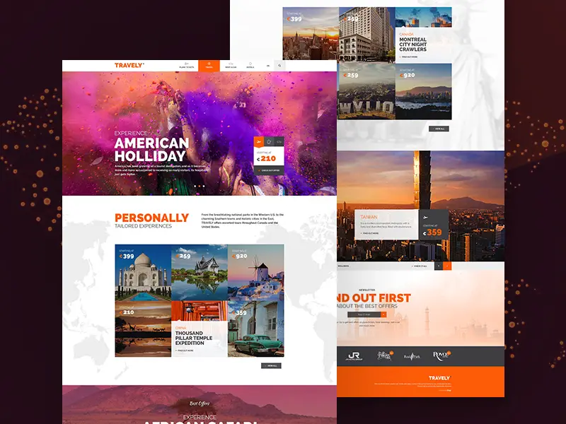 Travel Agency Website Template Travely