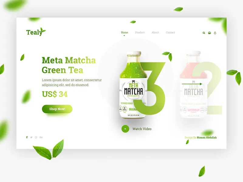 One Page Design Template Tealy