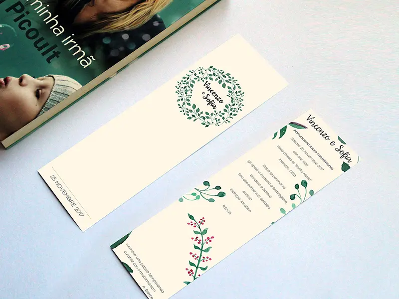 Wedding Bookmark Template