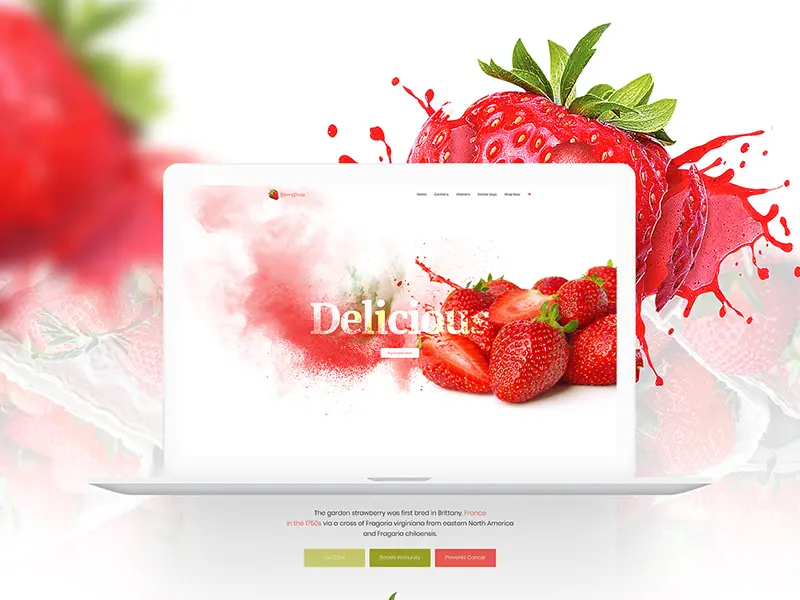 Product Landing Template Strawberry