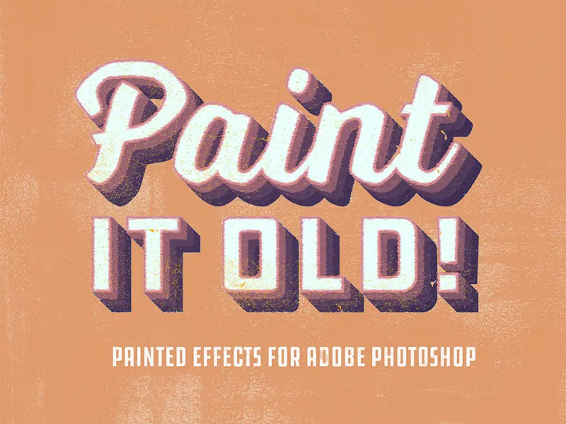 Vintage Paint Effects For Texts Paint it Old!