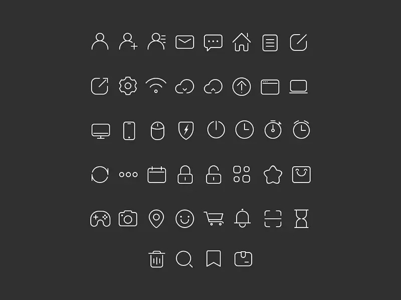 100 Stroke Icons