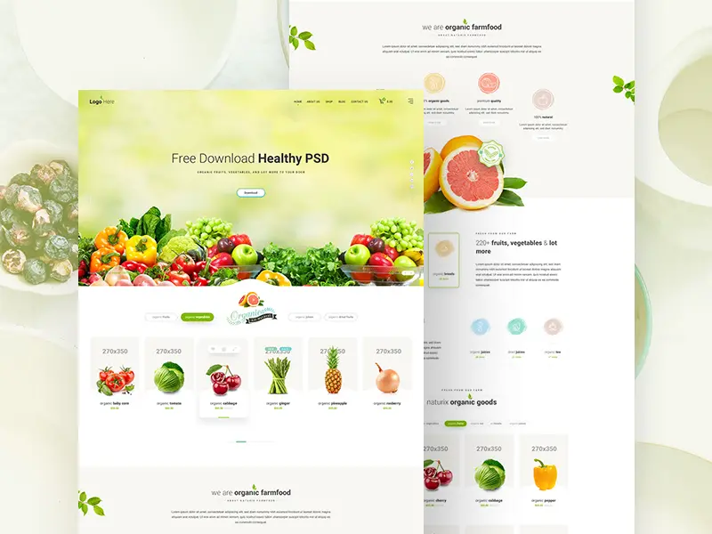 Healthy Food Website Template
