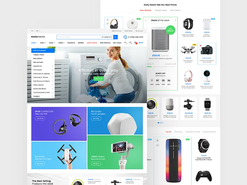 Mediamarket Electronics eCommerce Website Template