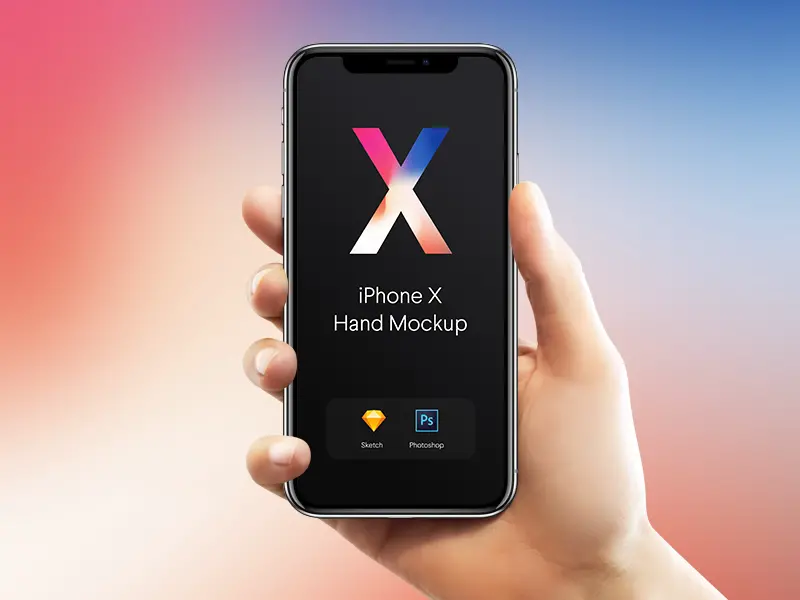 New iPhone X In Hands Mockup