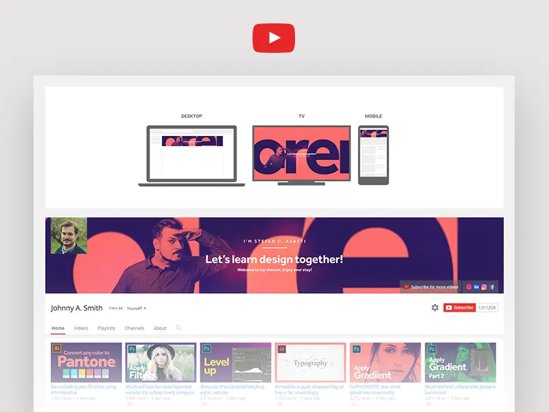 YouTube Channel Branding Template Asset Generator