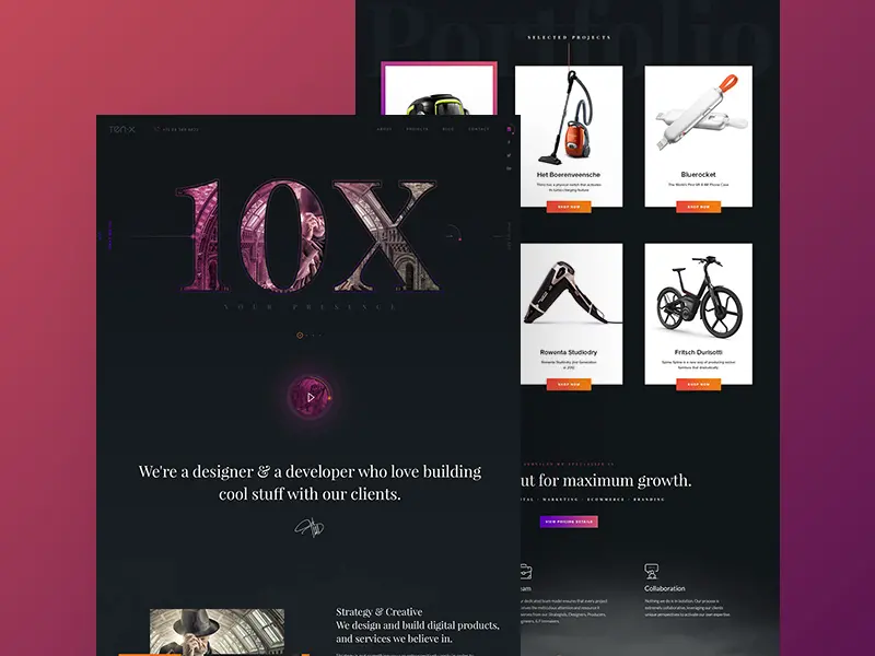 Ten X Website Template