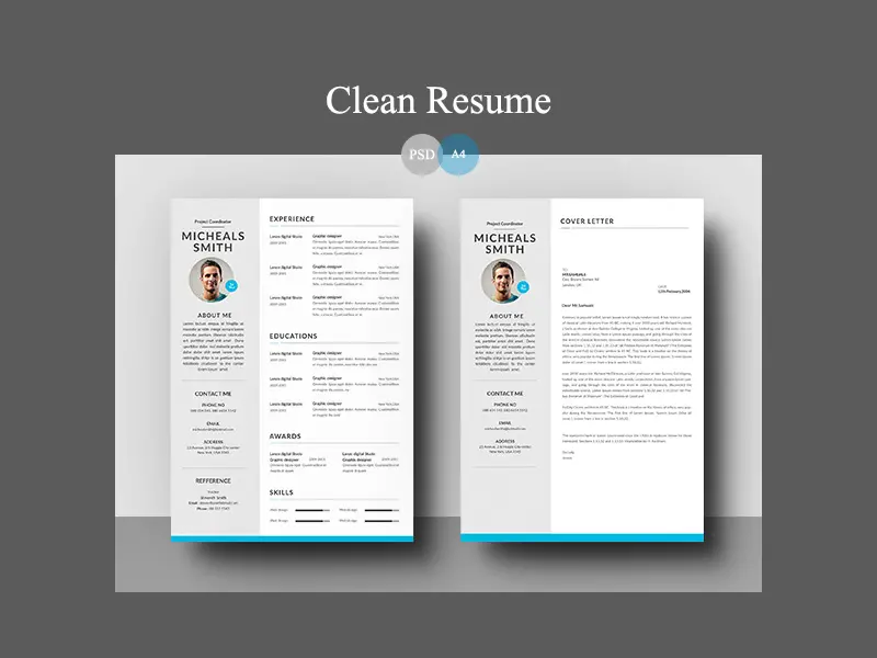 Resume Template For Word Photoshop